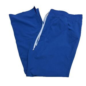 Figs Technical Collection Scrub Pants Adult XX Large Blue w Drawstring